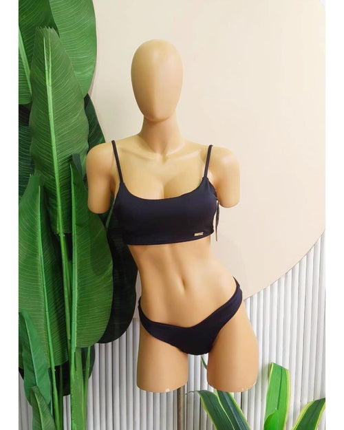 Bikini Pierna Alta Crunch & Top de Tirantes Liso
